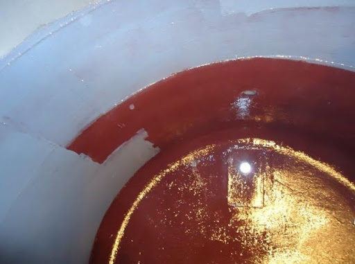superfície após revestimento com Belzona 4311
